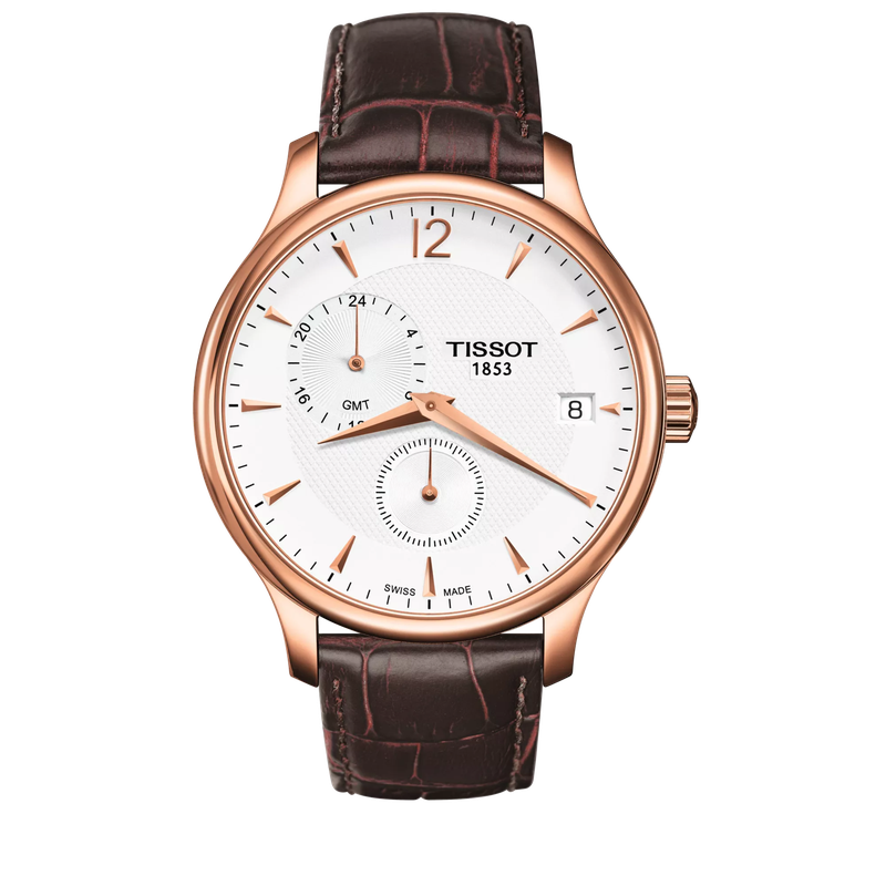 TISSOT クチュリエ GMT 稼動品 TISSOT Tradition GMT T0636393603700 - Elgin Jewellers