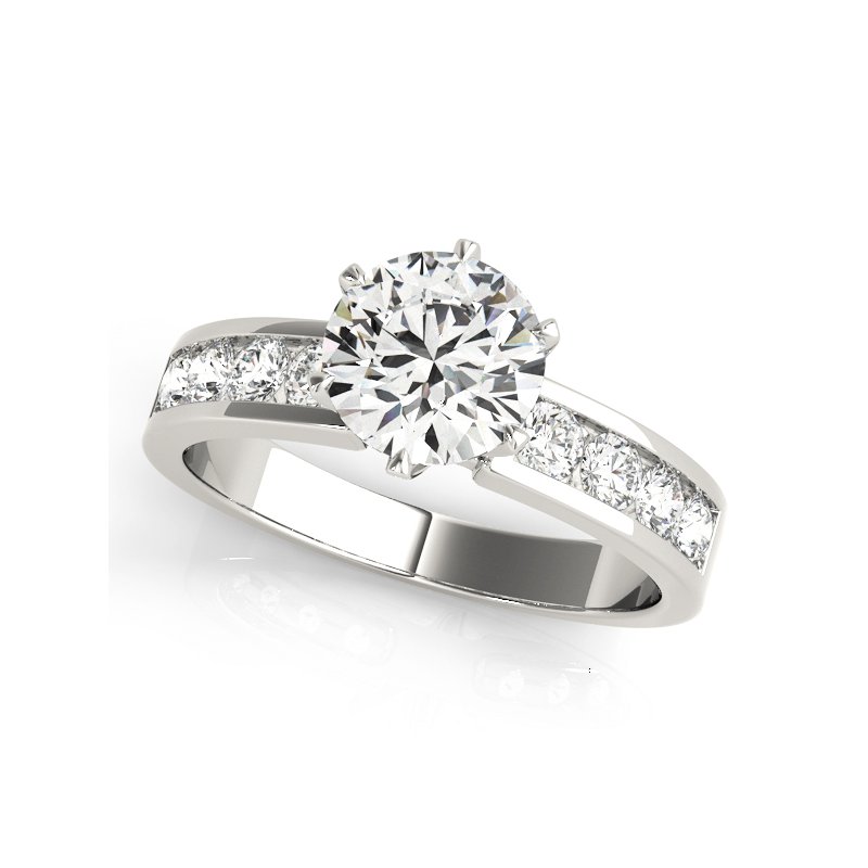 Overnight Mountings Engagement Rings Single Row Channel Set 50520E2