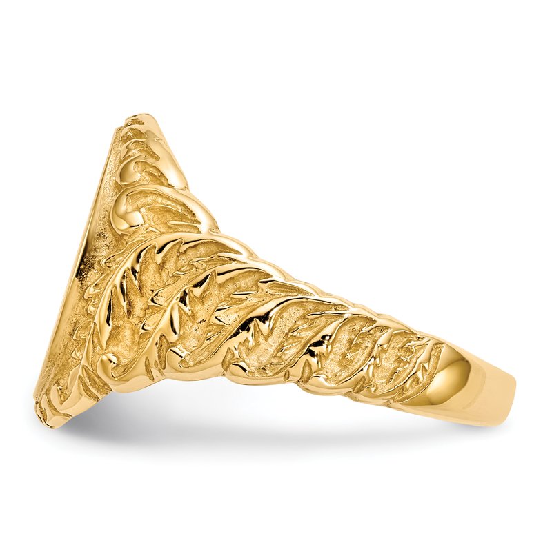QG 14k 10.5x13.0mm Closed Back Mens Signet Ring RS149 QG 14k 10.5x13.0mm Closed Back Mens Signet Ring RS149