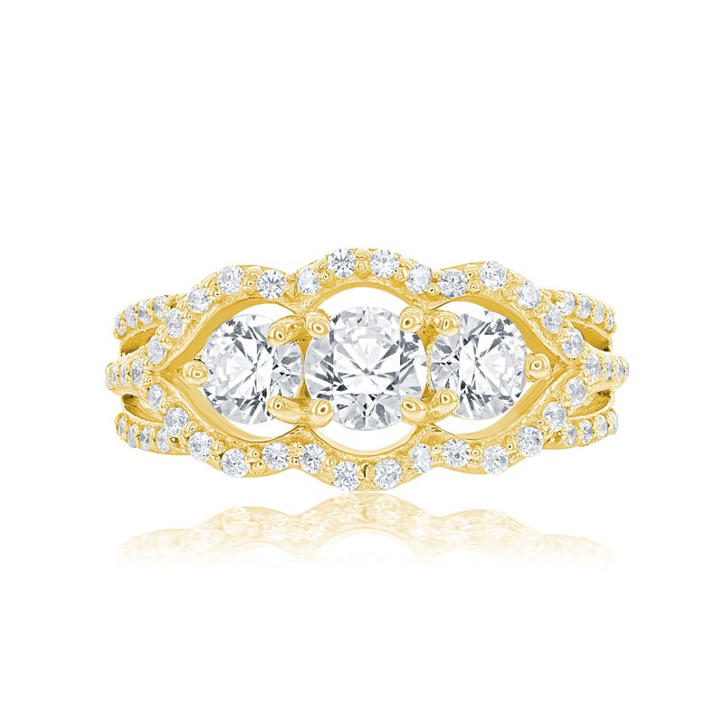 Veer Diamonds Asteria Three Stone Ring R2134 Johnson Jewelers