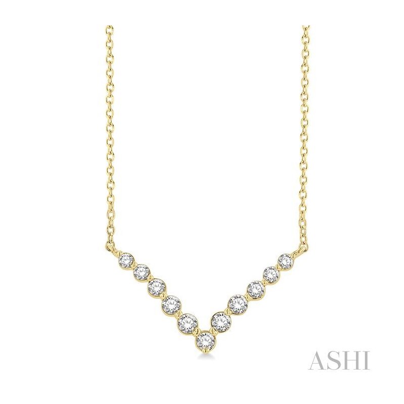 ami♡*°　0906 ASHI Chevron Diamond Necklace 996JQWJFGNKYG - Wiggins Jewelers