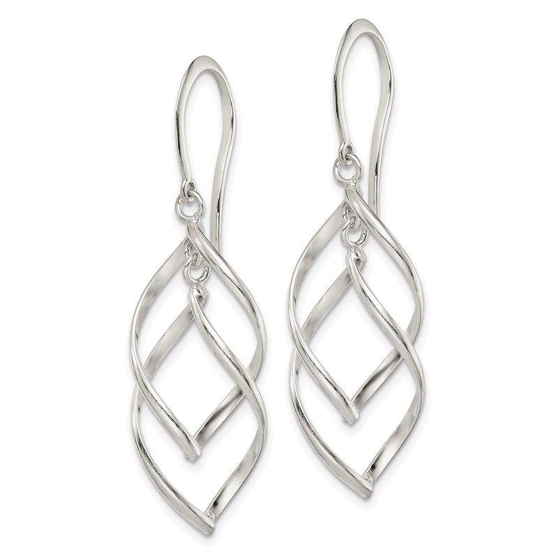 Sterling Silver Fancy Twist Dangle Earrings Sterling Silver Fancy Twist Dangle Earrings
