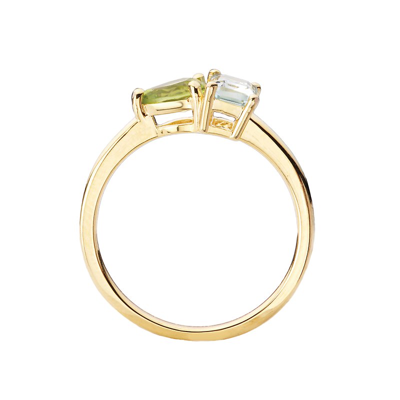 Peridot x Sky Blue 2024 Topaz Infinity Vision Ring