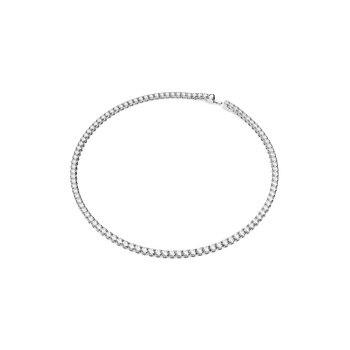 Swarovski Matrix Tennis bracelet, Round cut, White, Gold