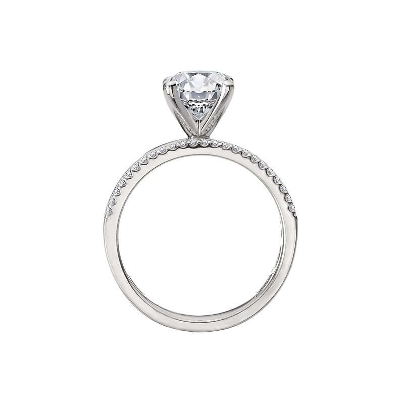 Romance Wide Band Semi-Mount Diamond Engagement Ring 160251