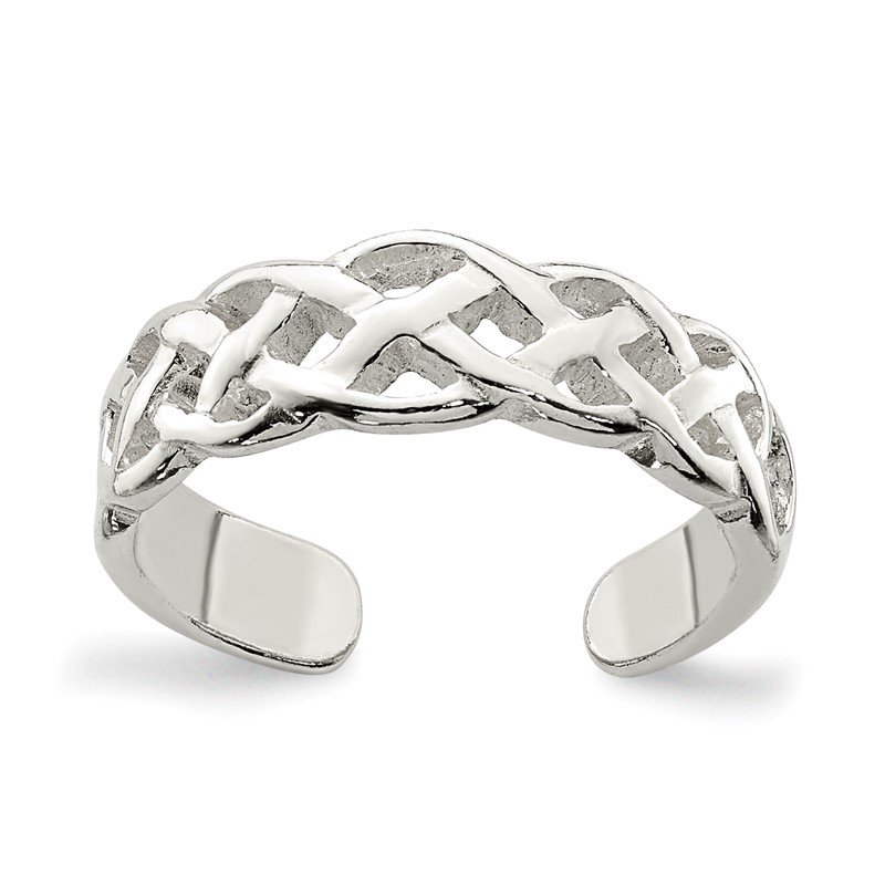 Sterling Silver Celtic Knot Weave Toe Ring Sterling Silver Celtic Knot Weave Toe Ring