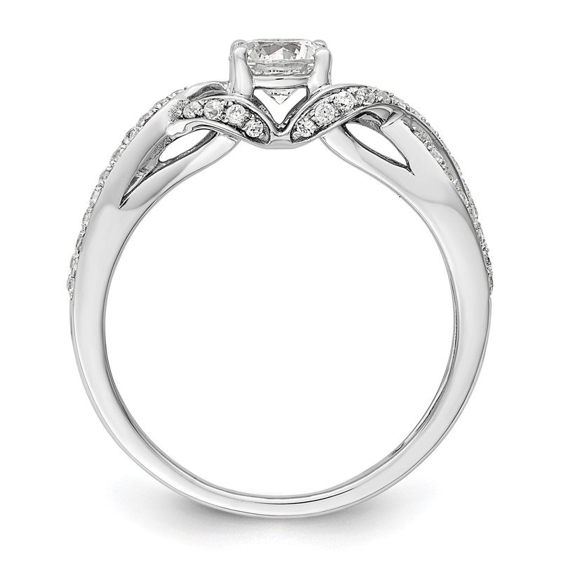 10k White Gold Lab Grown Diamond SI1/SI2, G H I, Halo Twist Engagement Ring 10k White Gold Lab Grown Diamond SI1/SI2, G H I, Halo Twist Engagement Ring