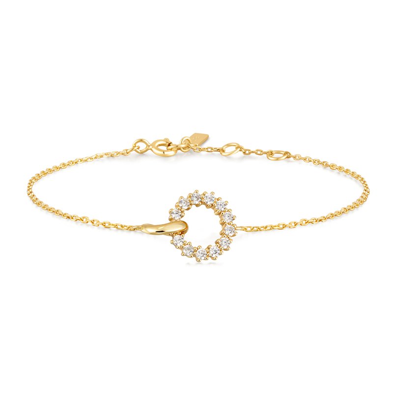 ANIA HAIE Gold Interlinked Circles Pavé Bracelet B056-01G - Worthington ...