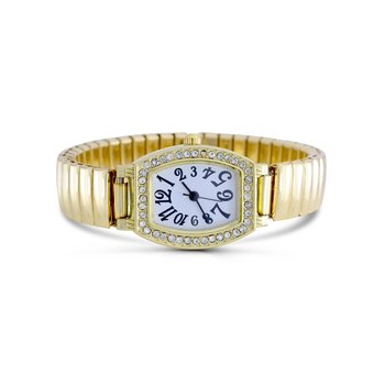 Goldtone Vintage Stretch Band Watch S618-SW1882GT
