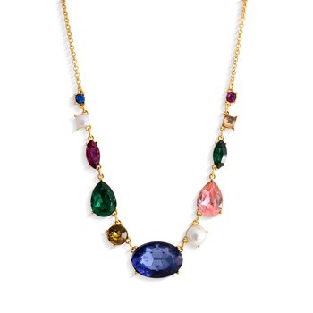 Multicolor & Assorted Shape Crystal Necklace M500-CA-00439