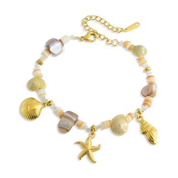 Sea Shells & Ocean Stones Bracelet Z124-LN5682