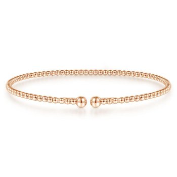 14K White and Yellow Gold Diamond Bujukan Cuff Bangle