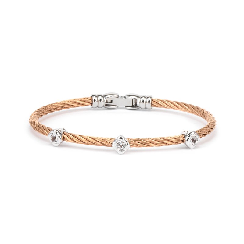 アクセサリー PHILIPPE CHARRIOL Wire bracelet Philippe Charriol 18k Gold & Stainless Steel 10mm Cable