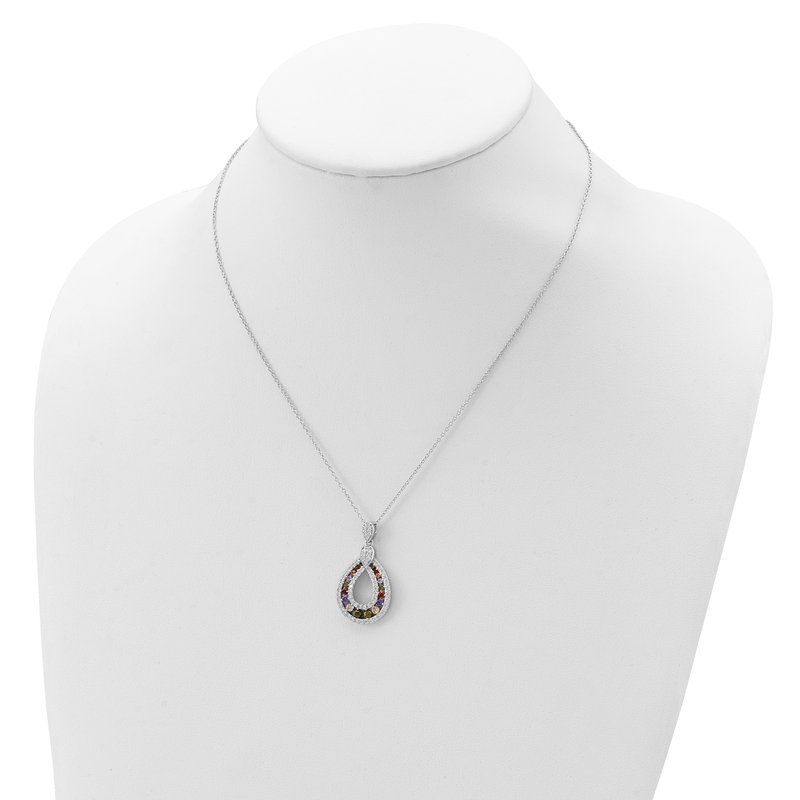 Cheryl M Sterling Silver CZ Paw Necklace Cheryl M Sterling Silver CZ Paw Necklace