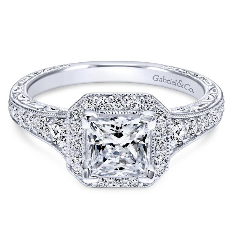 【HYERES LOR】24SS★ Lab Dia 14K 1ct Princess Solitaire Ring 1 CT. Princess-Cut Certified Lab-Grown Diamond Solitaire
