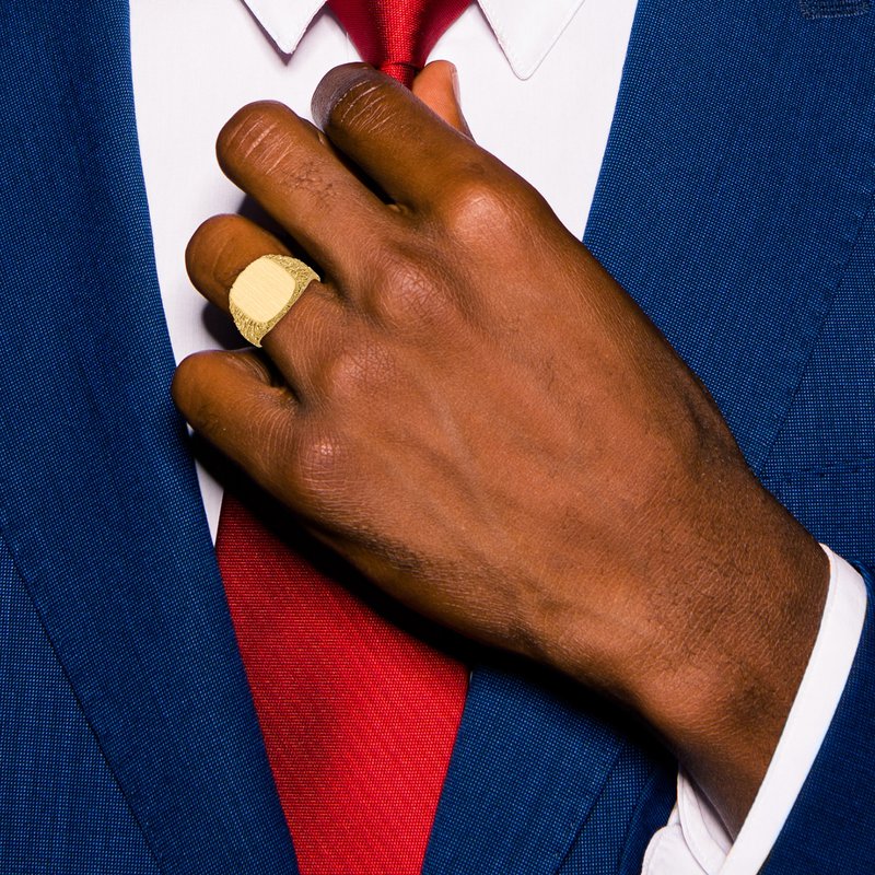 指輪・リング Numbering 3 Sided Colored Signet Ring #8493 5BSA100 yellow-Emerald-1web_500x.jpg?v