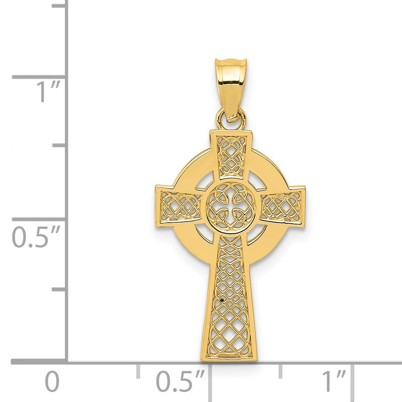 Solid gold celtic cross top