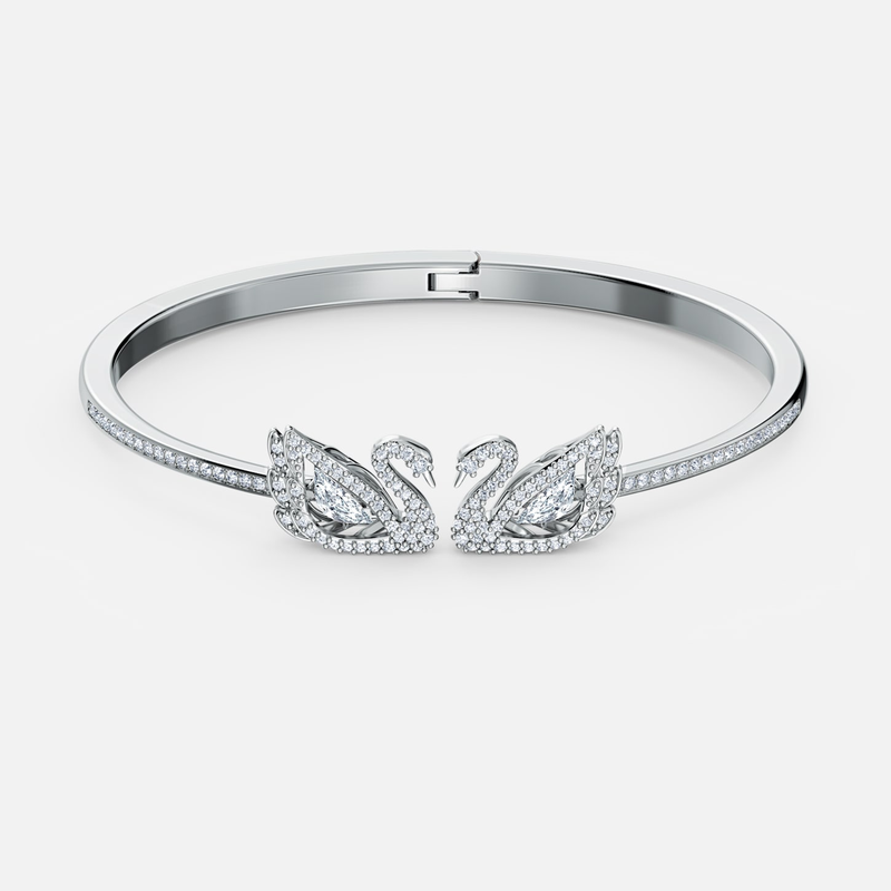 ★SWAROVSKI★ Dancing Swan Necklace White Rhodium Plated Swarovski Dancing Swan Necklace, White, Rhodium Plated