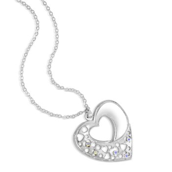 Heart Pendant with Crystal Clear Accent 540-09923