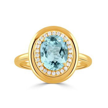 London Gold Jewelry Ruby Halo Ring 14KW 200-22035 - London Gold