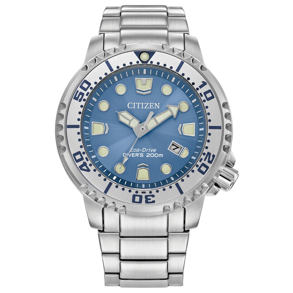 Citizen MEN ECO 200M SS BRAC LIBLUE BN0165-55L - Monmouth Jewelers