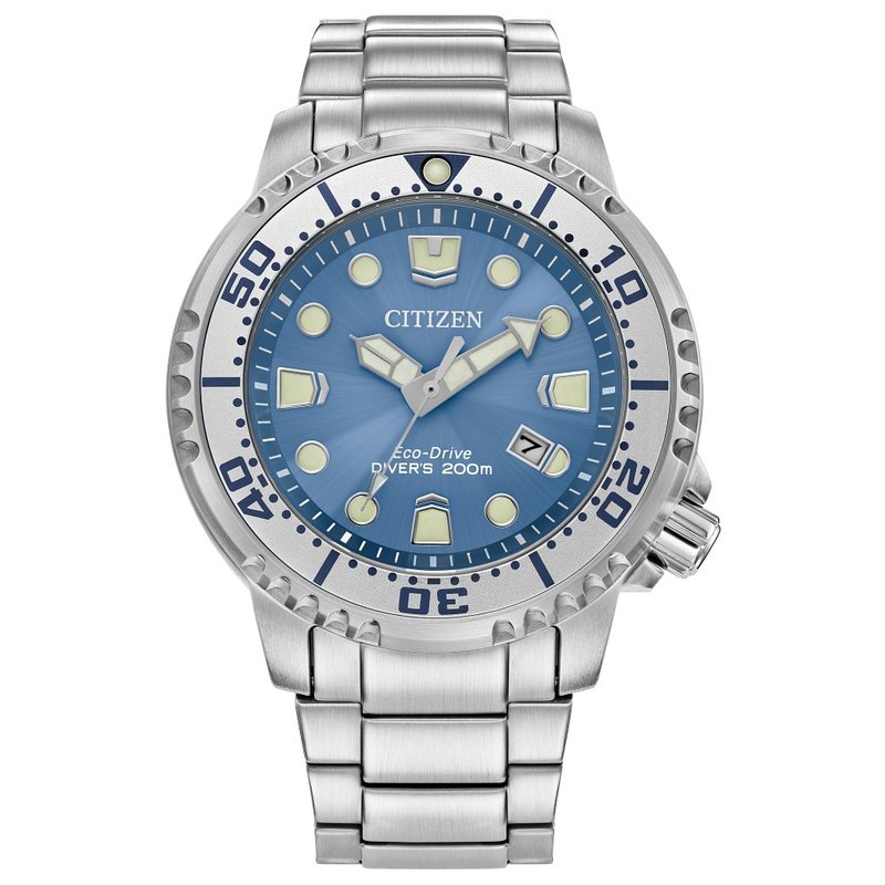 Citizen MEN ECO 200M SS BRAC LIBLUE BN0165-55L - Monmouth Jewelers