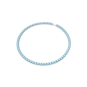Swarovski Matrix Tennis set, Round cut, White, Rhodium plated