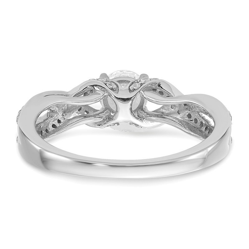 10k or 14k White Gold Lab Grown Diamond SI1/SI2, G H I, Twist Design Complete Engagement Ring 10k or 14k White Gold Lab Grown Diamond SI1/SI2, G H I, Twist Design Complete Engagement Ring