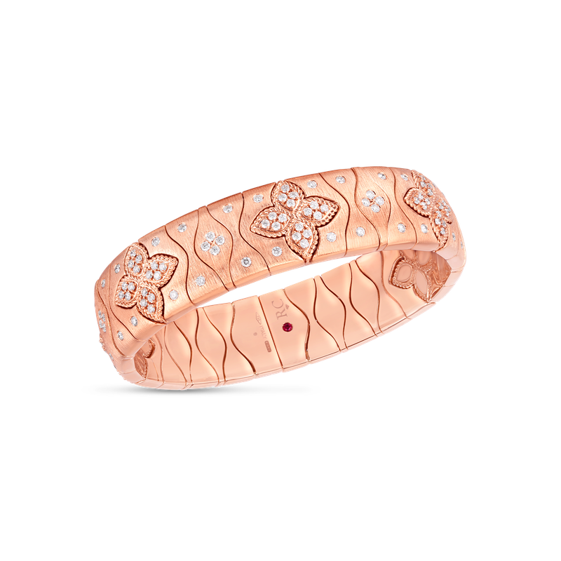 Roberto Coin 18K Royal Princess Flower Medium Width Satin