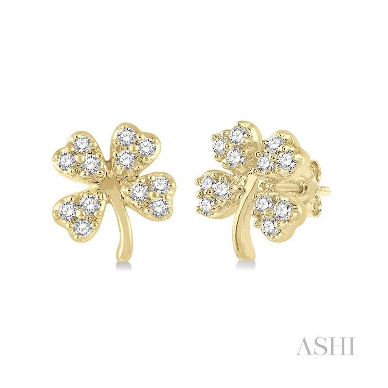 ASHI Clover Petite Diamond Fashion Earrings 644B8PJTSERYG