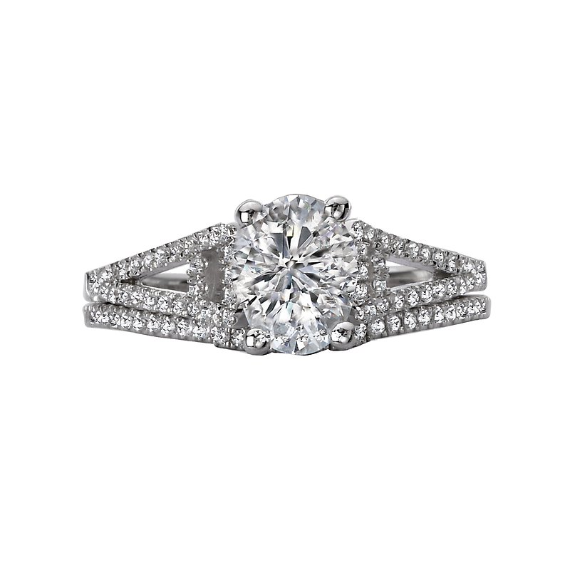 LaVie Split Shank Semi-Mount Diamond Ring 115445-OV100