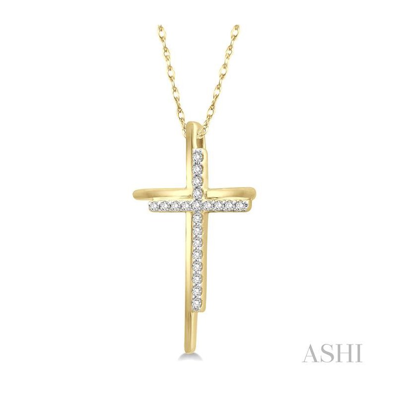 ASHI Cross Diamond Fashion Pendant 96128PJTSPDYG - Pattons