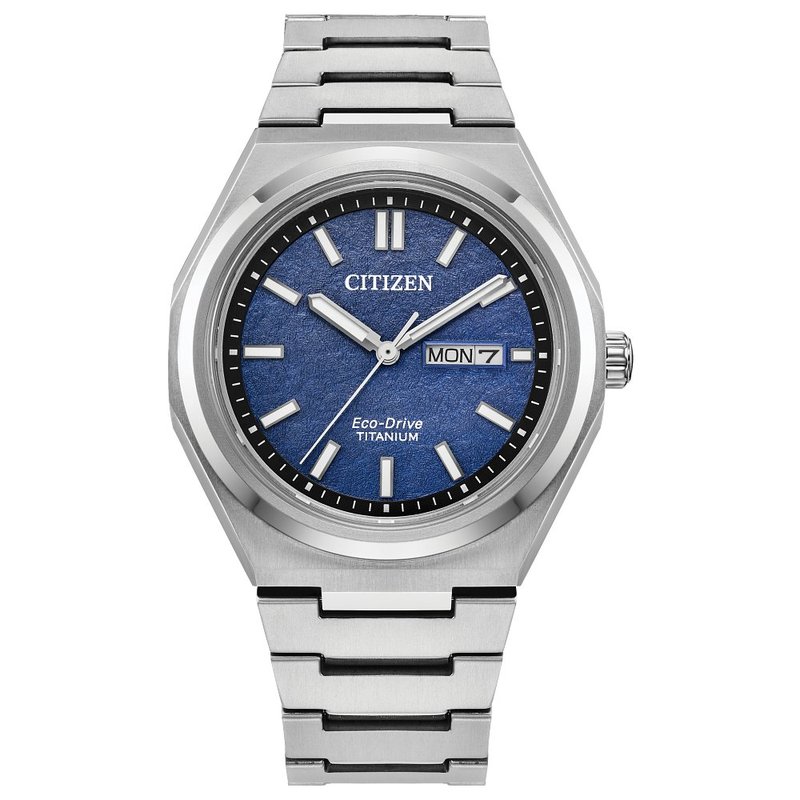 Citizen MEN ECO WR100 TI BRAC BLUE AW0130-85L - J.L. Winters Jewelers