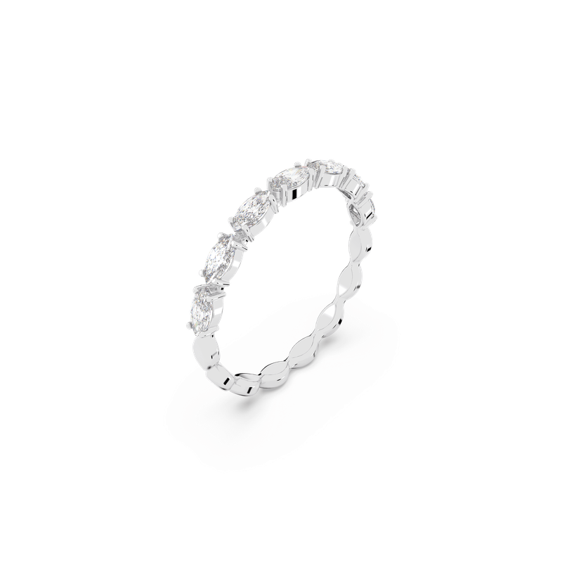 Matrix Vittore ring, Marquise cut, White, Rhodium plated 5354786