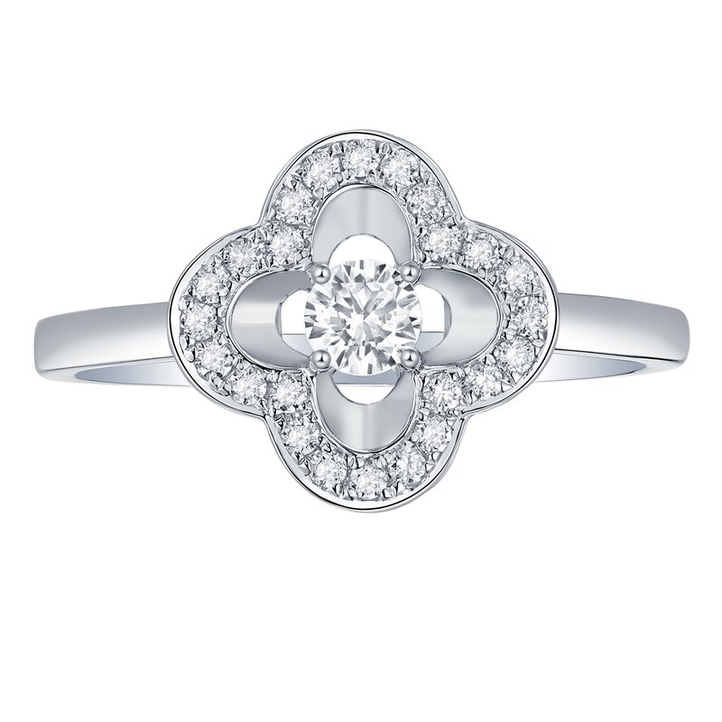 Smiling Rocks Bridal Smiling Rocks Smiling Rocks 0.34Ct E-F/SI1 Lab Grown Diamond Floral ...