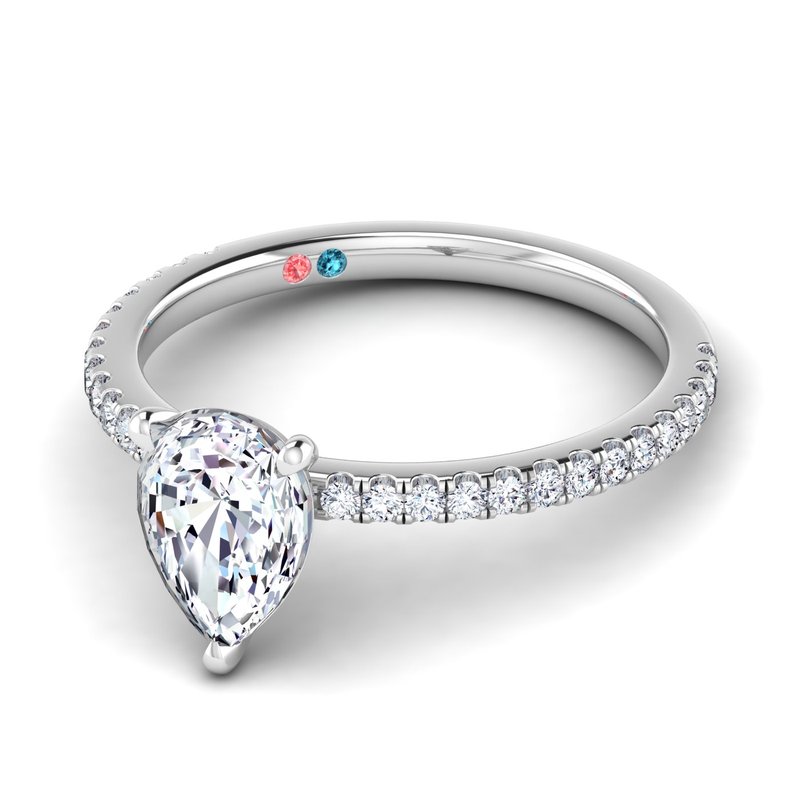 Smiling Rocks Lab Grown Diamond Pave Petite Ring SRR-01218WHT