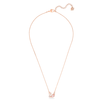 Swarovski Swan necklace, Swan, Pink, Rose gold-tone plated