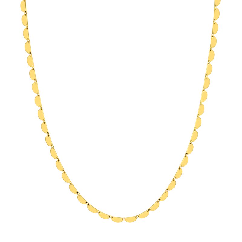Midas Chain Half Moon Link Necklace MF045517 - Malsons Jewelers
