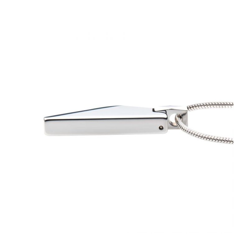 INOX Jewelry Tungsten Carbide Beveled ID Tag Pendant with Steel