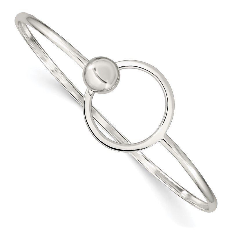 Quality Gold Sterling Silver Circle Bangle Bracelet QB410 Quality Gold Sterling Silver Circle Bangle Bracelet QB410