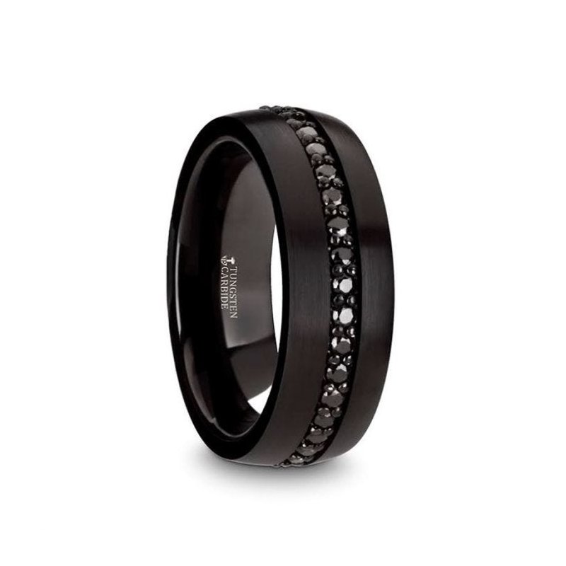 Thorsten VALIANT Black Tungsten Ring with Black Sapphires - 8mm
