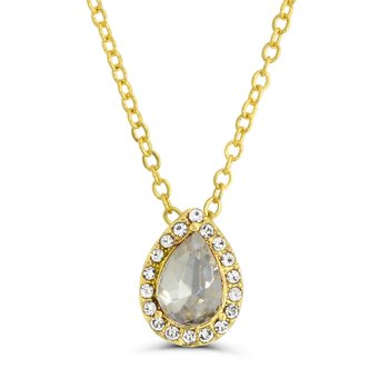 Vintage Teardrop Crystal Necklace Z124-LN5355_NC