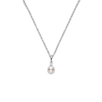 ペンダント　【P1】　MIKIMOTO　蛍　SILVER　トップ　pendant Silver Pendant Necklace with 6.25 mm Mikimoto Pearl