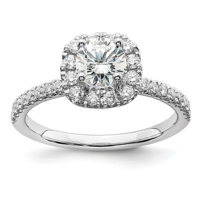 14K White Gold Eternal Promise Lab Grown Diamond Halo Complete Ring 14K White Gold Eternal Promise Lab Grown Diamond Halo Complete Ring