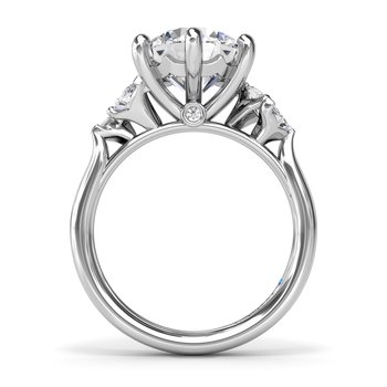 Vine-Inspired Split Round Diamond Engagement Ring S4413