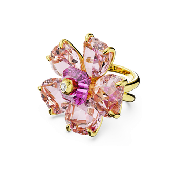 【★SWAROVSKI★】Symbolica ゴールドピンク 【完売前に】 Idyllia cocktail ring, Flower, Pink, Gold-tone plated