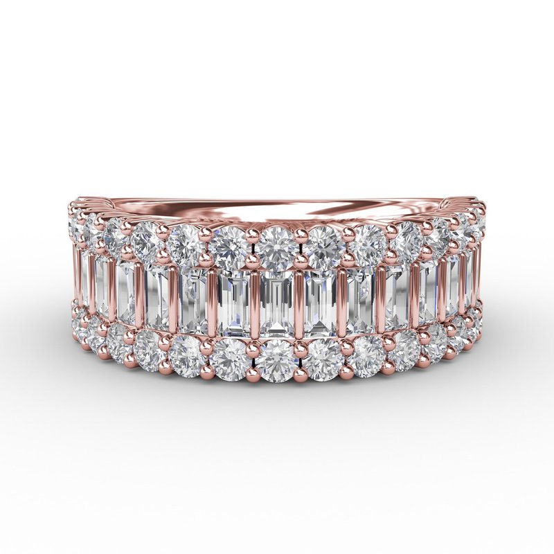 Layered Baguette Diamond Band R2009 - Fana