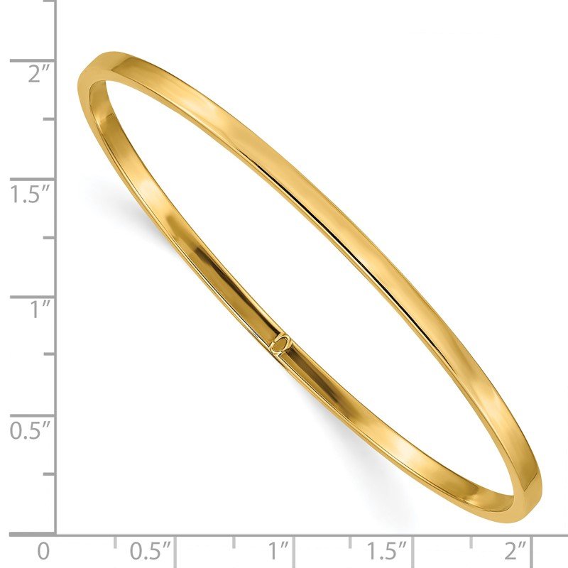 Quality Gold 14k Polished Square Tube 3.00mm Slip-on Round