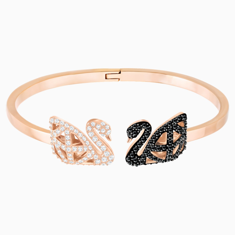 Facet Swan Bangle, Multi-colored, Mixed metal finish 5372919 - Jeffrey Jewelry Facet Swan Bangle, Multi-colored, Mixed metal finish 5372919 - Jeffrey Jewelry