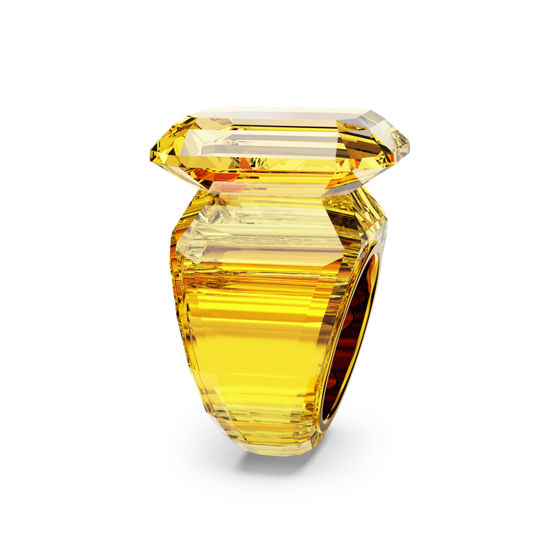 Swarovski Lucent cocktail ring, Octagon cut, Yellow 5600226 
